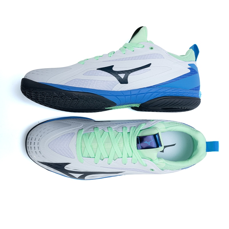 Mizuno Wave Drive Neo 4 White Green Blue — фото 2