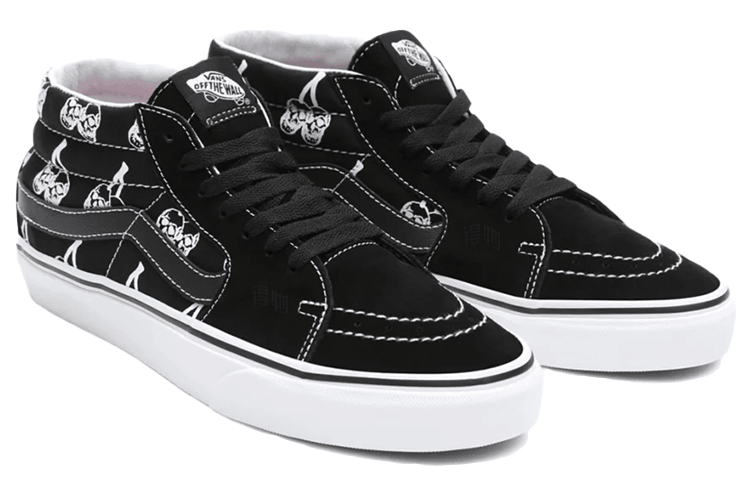 Vans SK8 Mid Black White — фото 2