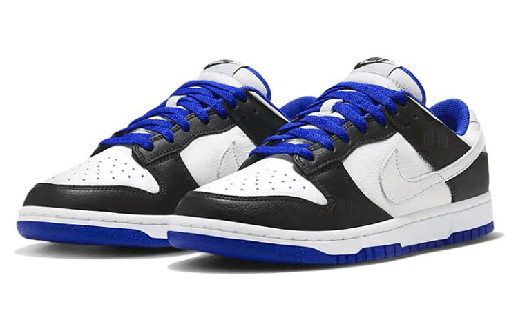 Nike Dunk Low Black White Blue — фото 2
