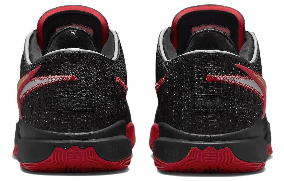 Nike LeBron 20 Low Black Gold Red — фото 3