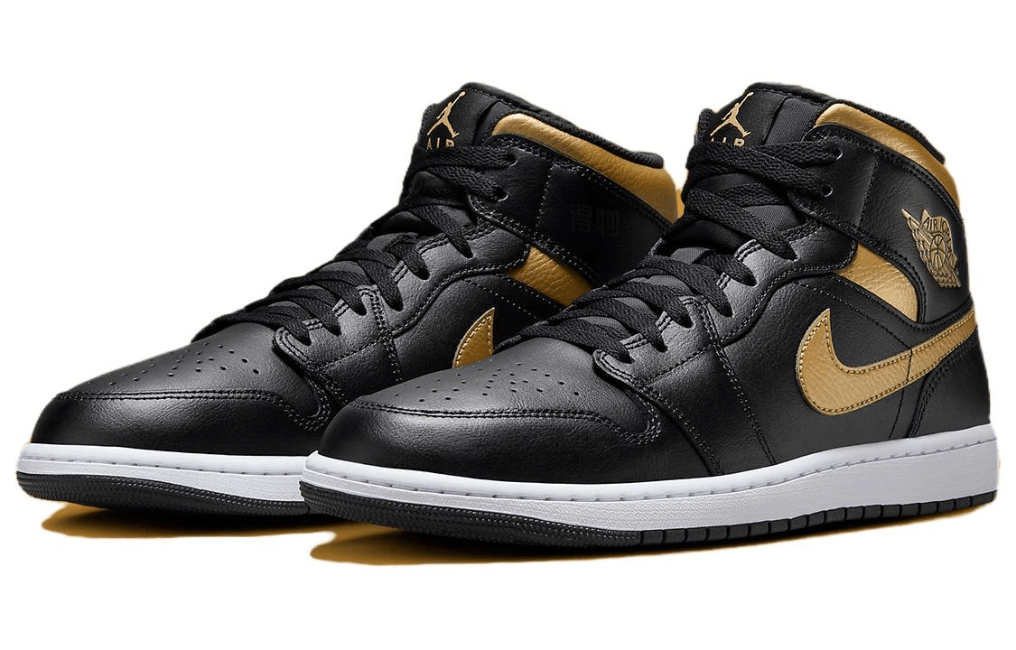 Jordan Air Jordan 1 Mid Black Gold — фото 2