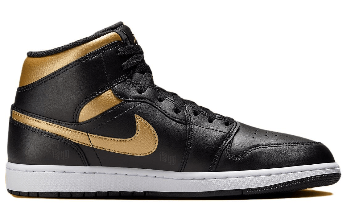 Jordan Air Jordan 1 Mid Black Gold — фото 1