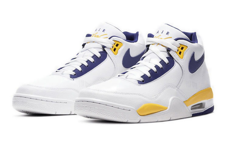 Nike Flight Legacy White Blue Yellow — фото 2