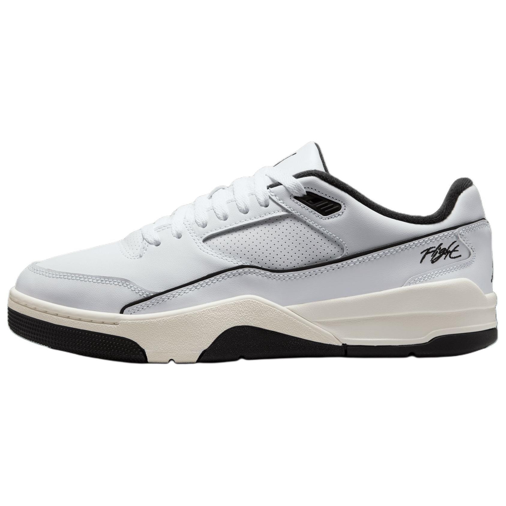 Jordan Flight Court White Black