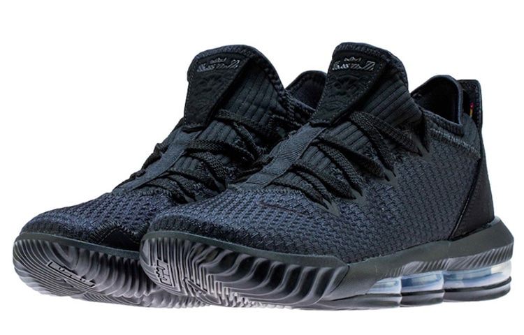 Nike Lebron 16 Low Triple Black 16 — фото 2