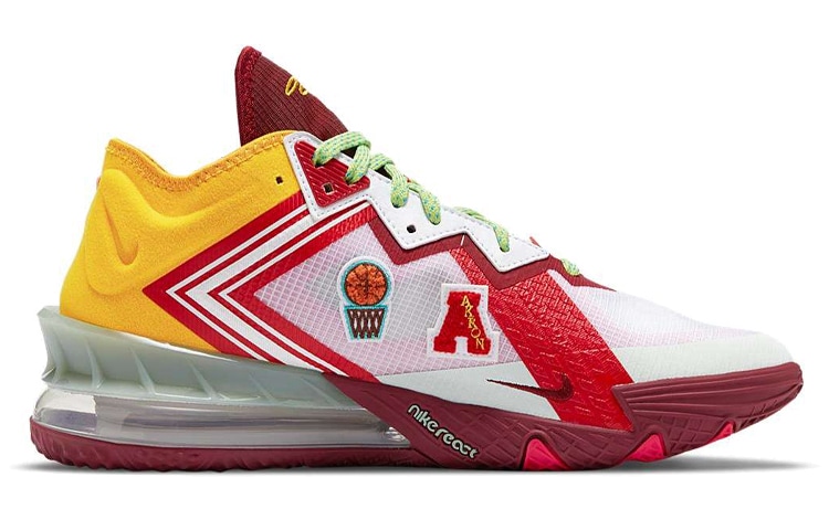 Nike Lebron 18 White Pink Yellow — фото 1