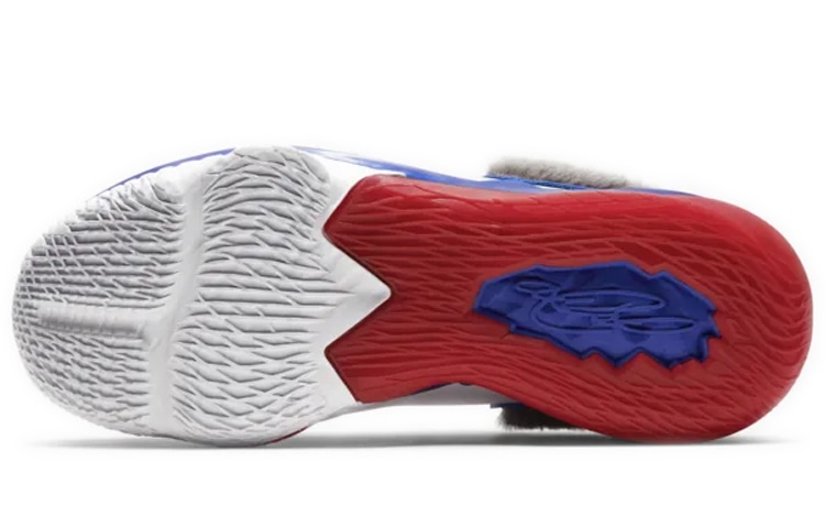 Nike LeBron 17 White Blue Red — фото 5