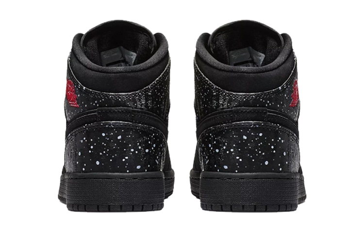 Jordan Air Jordan 1 Mid Black Rush Pink White Splatter — фото 3