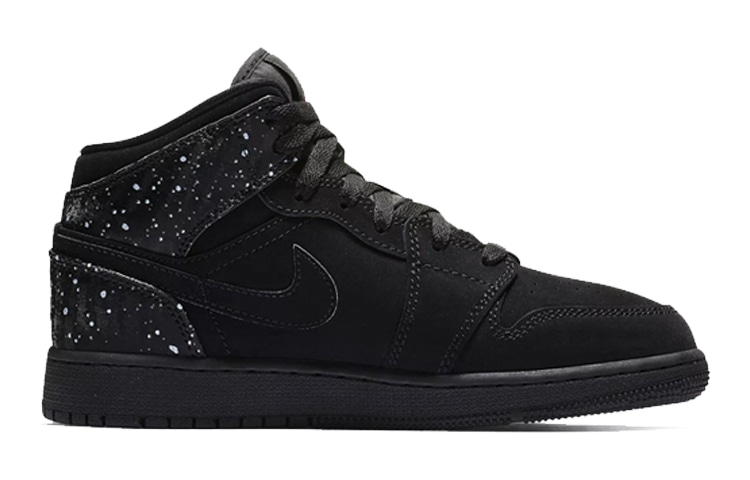 Jordan Air Jordan 1 Mid Black Rush Pink White Splatter — фото 1