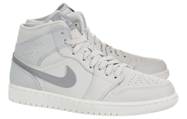 Jordan Air Jordan 1 Mid White Grey — фото 2