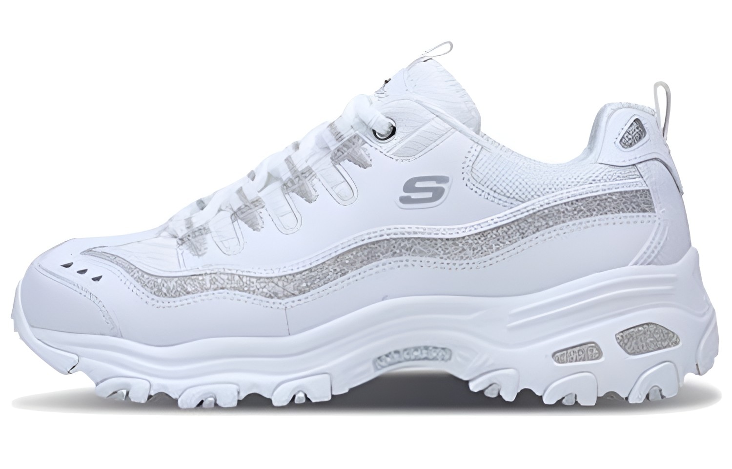 Skechers/斯凯奇 Skechers D'LITES Now & Then White Silver