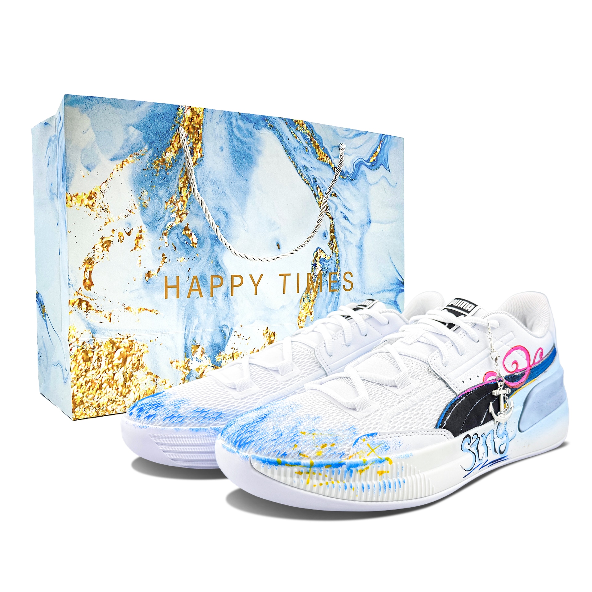 Puma Clyde Hardwood Team White Blue