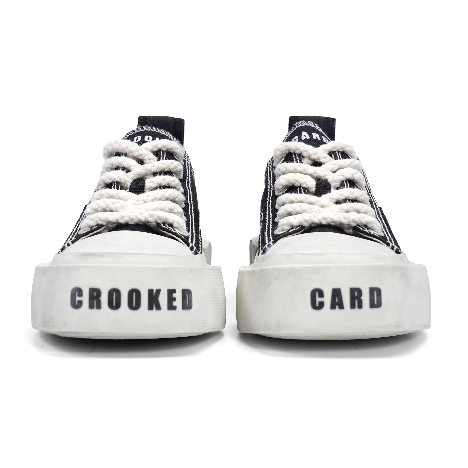Crooked Card Canvas Shoes Black — фото 2