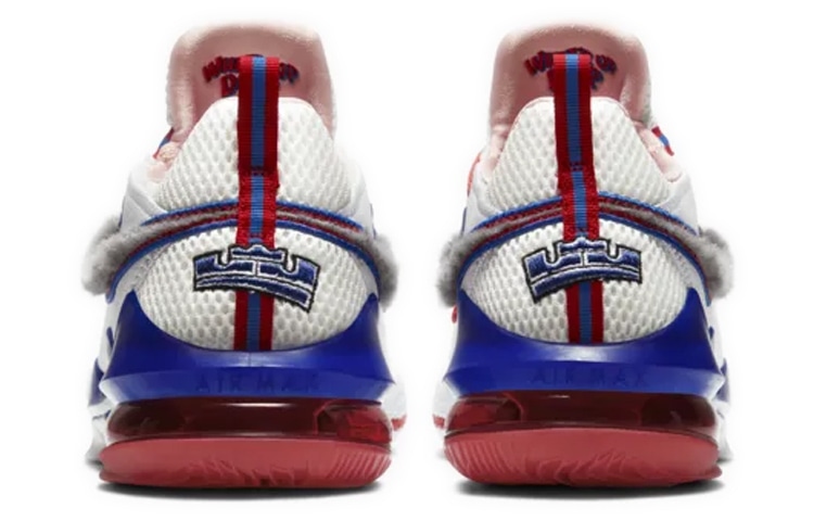 Nike LeBron 17 White Blue Red — фото 4