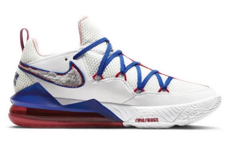 Nike LeBron 17 White Blue Red — фото 1