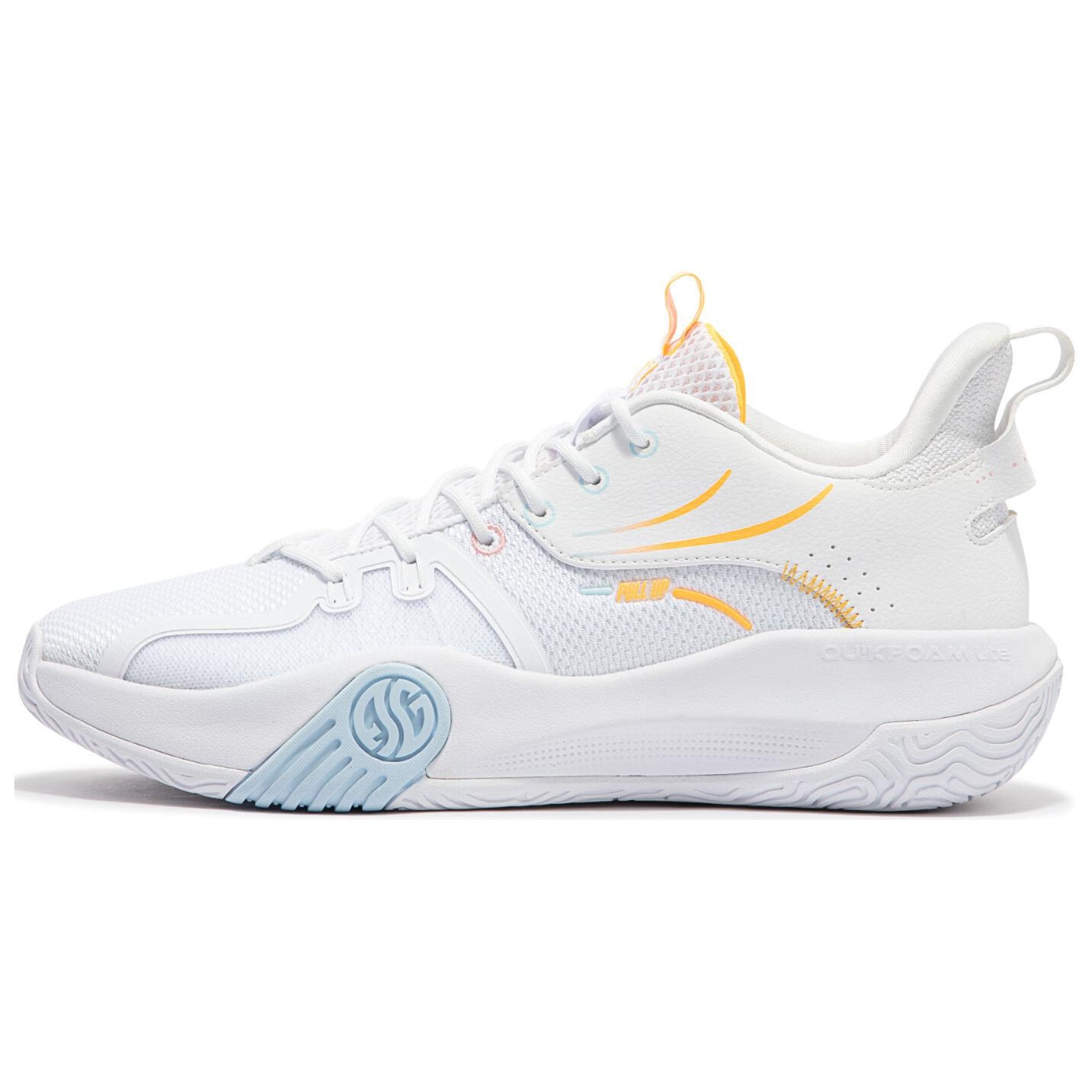361° AG Low Basketball Shoes White Blue Orange