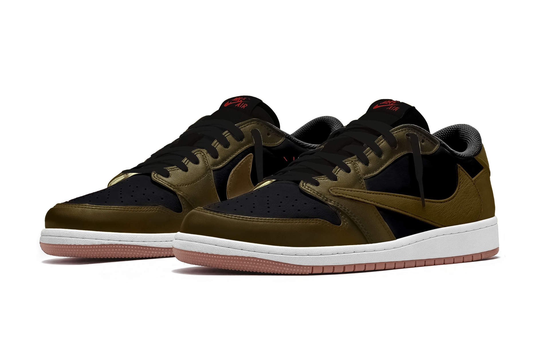 Jordan Travis Scott x Air Jordan 1 Low "Black Brown" — фото 2