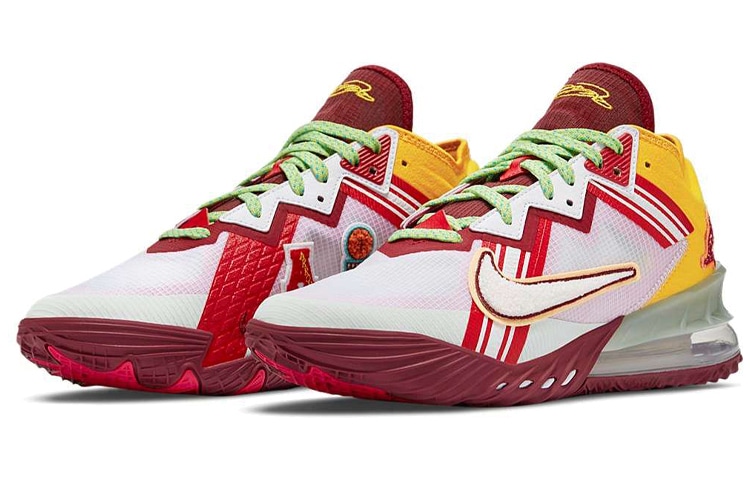 Nike Lebron 18 White Pink Yellow — фото 2