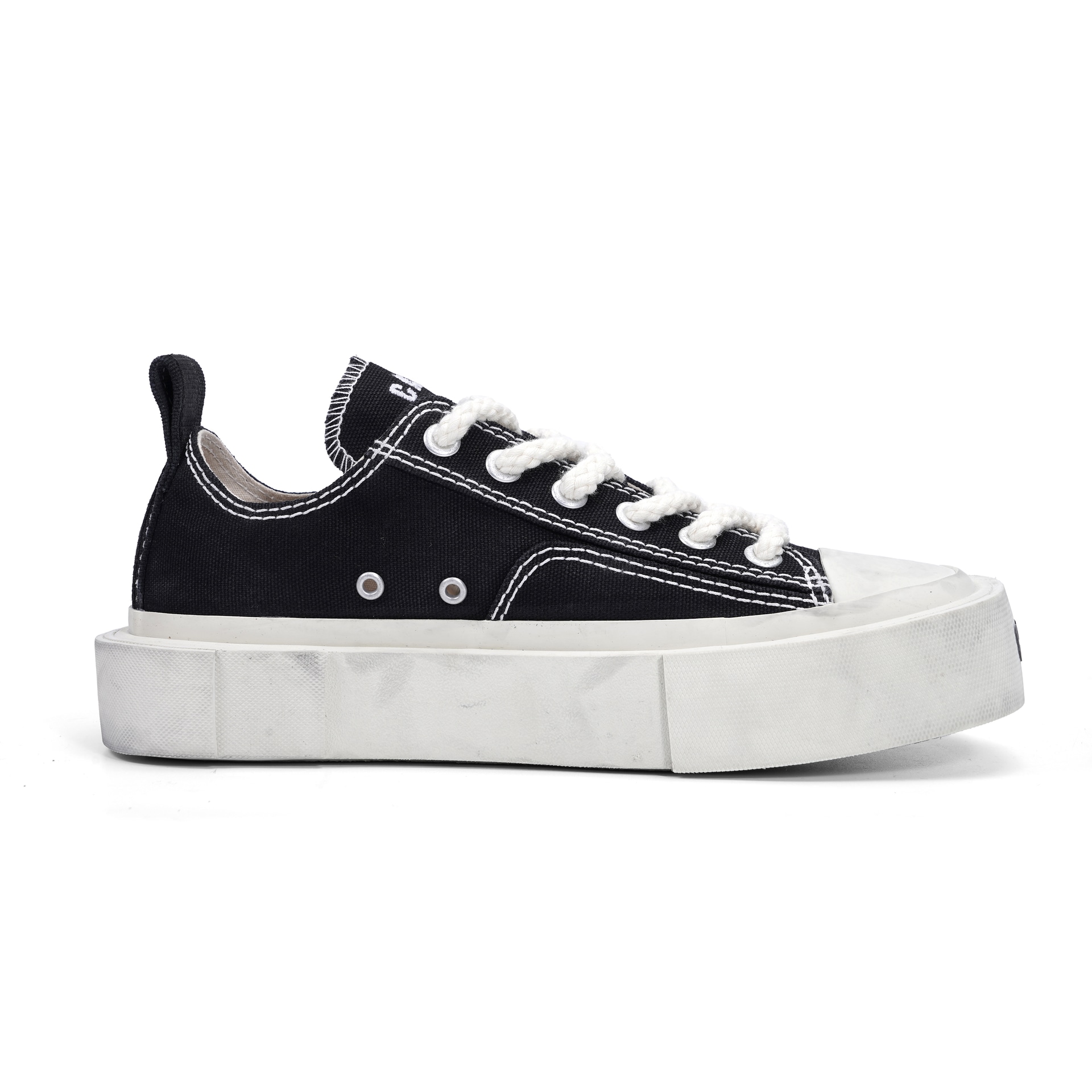 Crooked Card Canvas Shoes Black — фото 1
