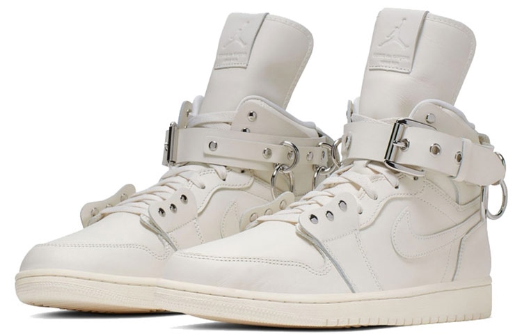 Jordan COMME DES GARCONS SHIRT x Jordan Air Jordan 1 Homme Plus White — фото 2