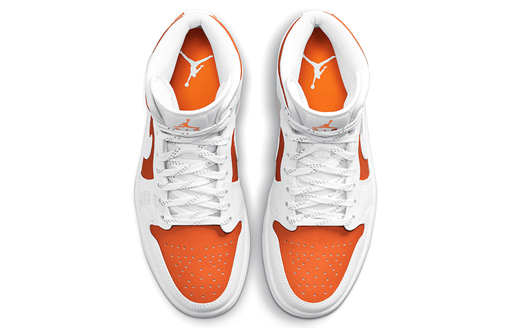 Jordan Air Jordan 1 Mid White Orange — фото 3