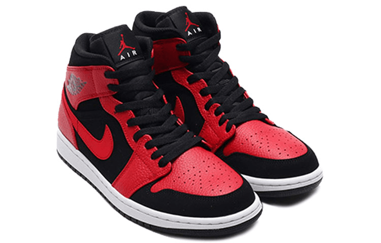 Jordan Air Jordan 1 Mid Black Red — фото 1