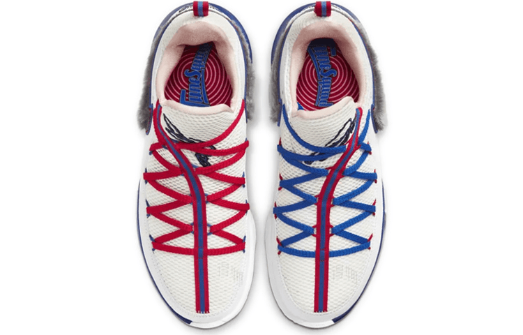 Nike LeBron 17 White Blue Red — фото 3