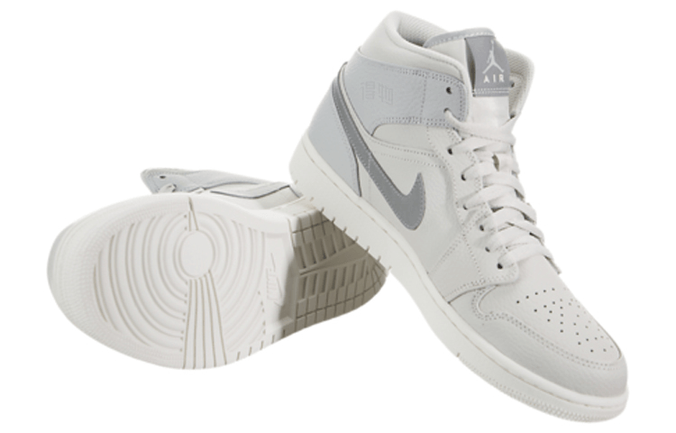 Jordan Air Jordan 1 Mid White Grey — фото 4
