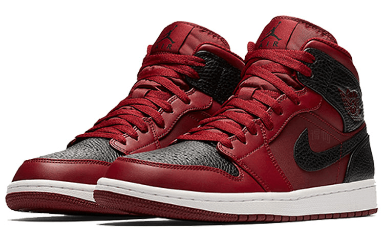 Jordan Air Jordan 1 Mid Black Red — фото 1