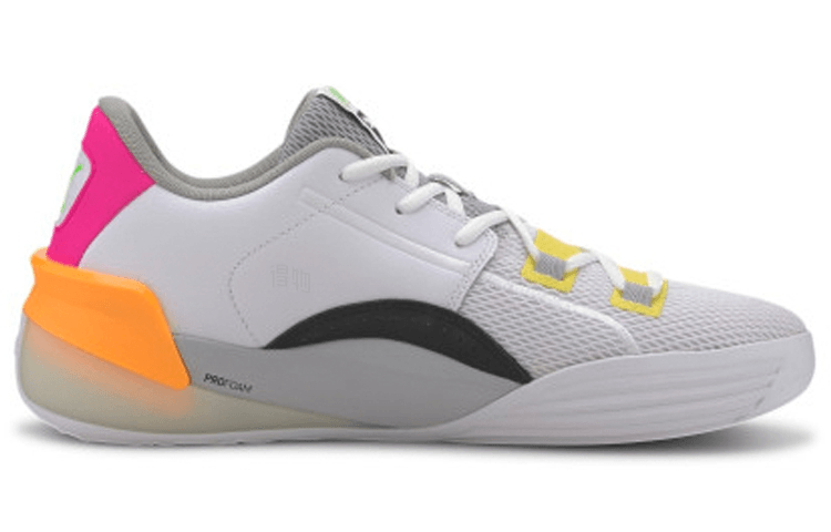 Puma Clyde Hardwood Retro Fantasy White Orange — фото 1
