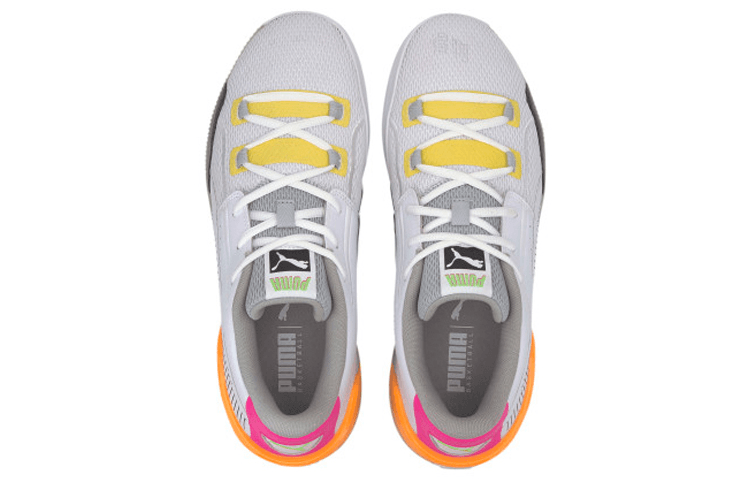 Puma Clyde Hardwood Retro Fantasy White Orange — фото 3