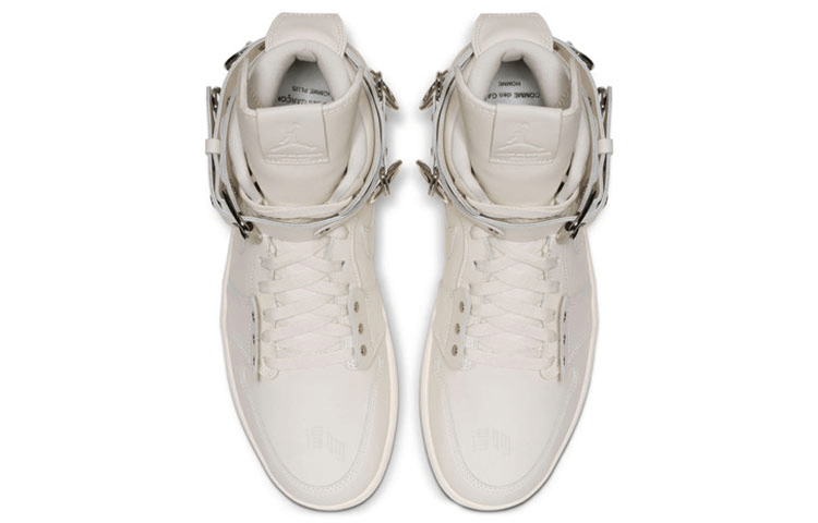 Jordan COMME DES GARCONS SHIRT x Jordan Air Jordan 1 Homme Plus White — фото 3
