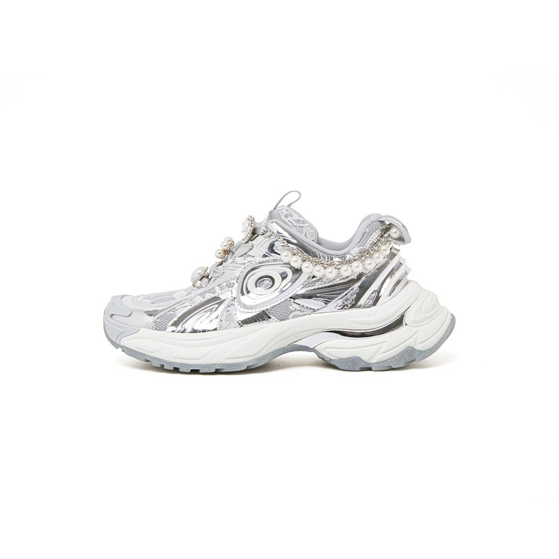 OLD ORDER Low-Top Running Shoes Silver
