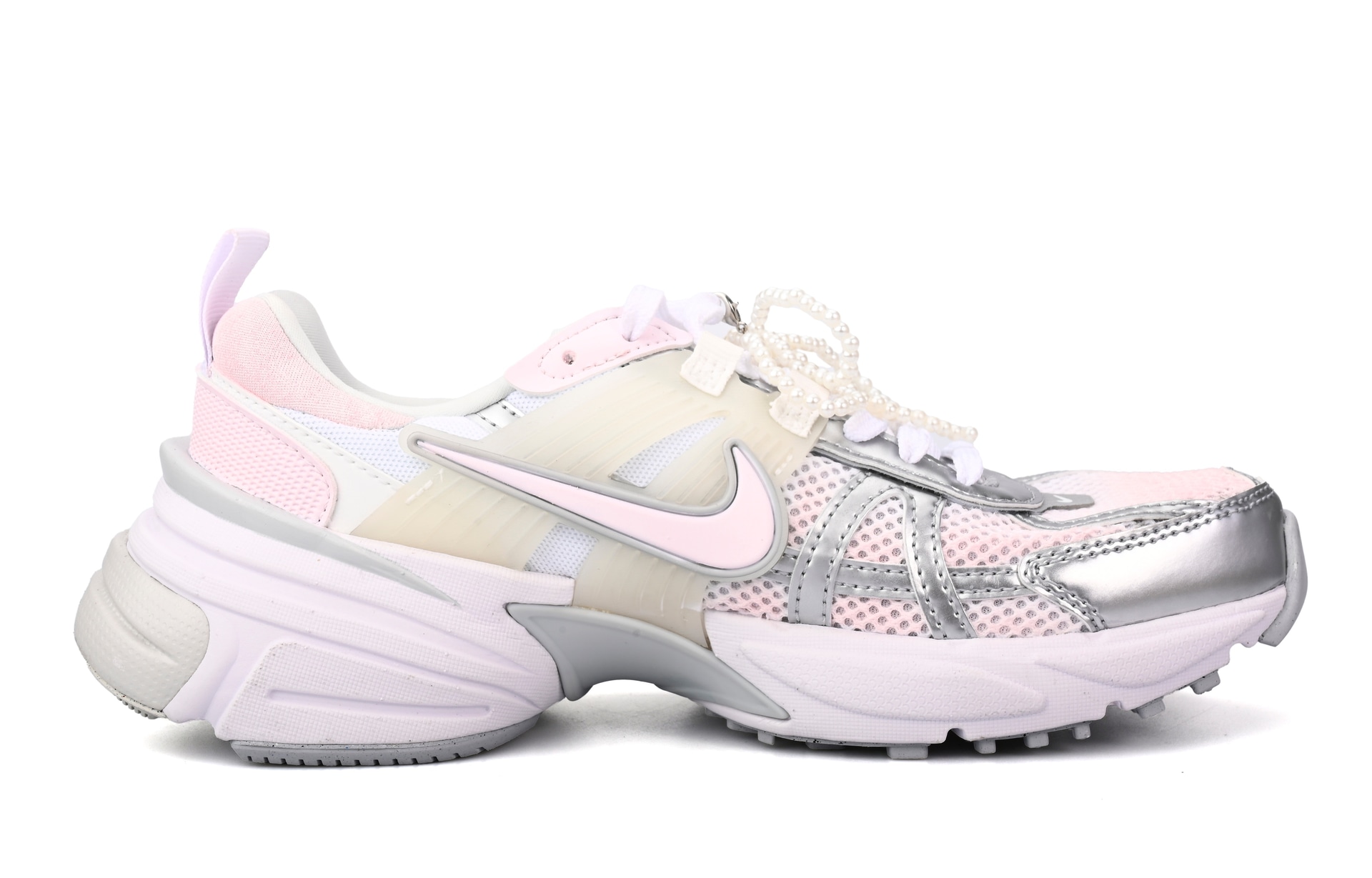 Nike V2K Run Pink Silver — фото 1