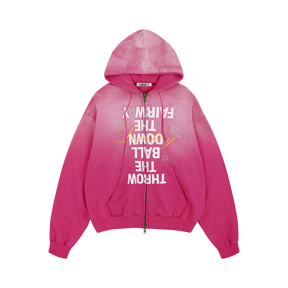 GRAILZ FW25 OVER GRAPHIC VINTAGE ZIP HOODIE