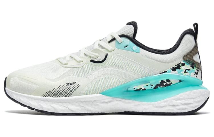特步 Xtep Running Shoes White Black Green