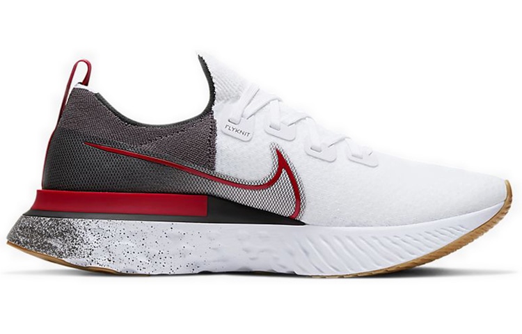 Nike React Infinity Run Flyknit 1 White Red — фото 1
