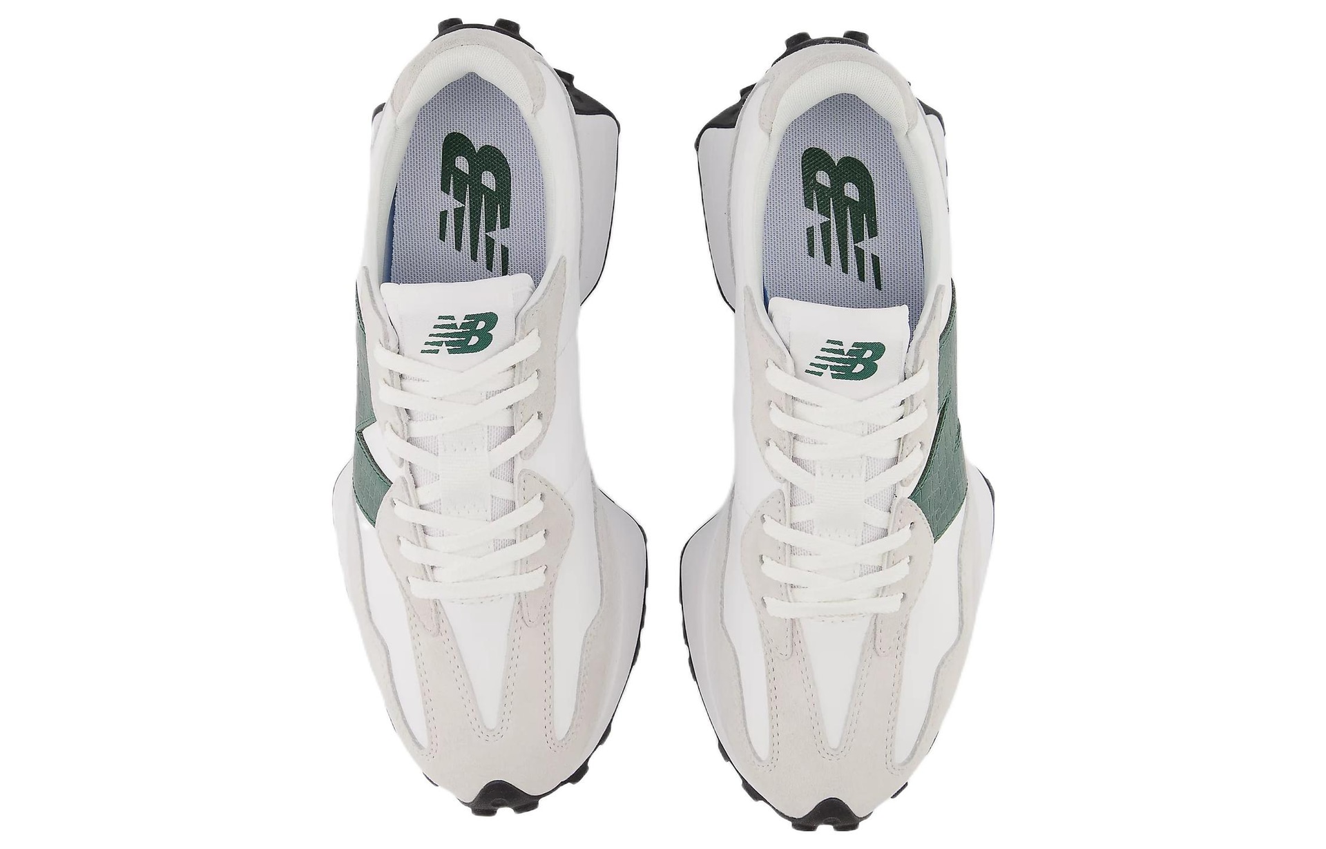 New Balance 327 Grey White Green — фото 4