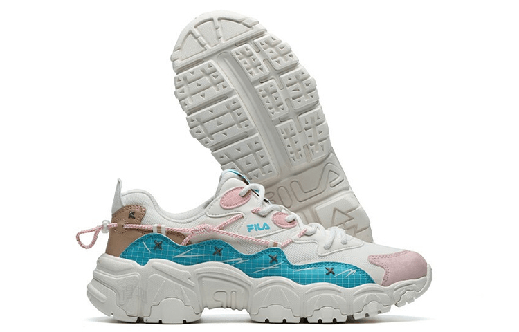 FILA Pepe Shimada x Fila Low Dad Sneakers White Blue — фото 5