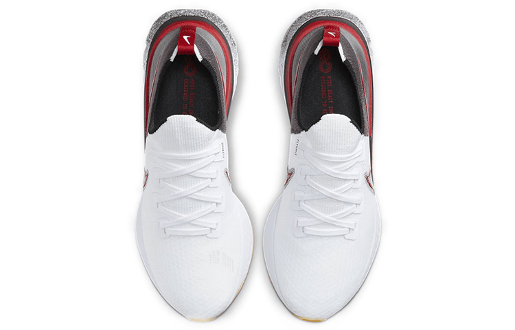 Nike React Infinity Run Flyknit 1 White Red — фото 3