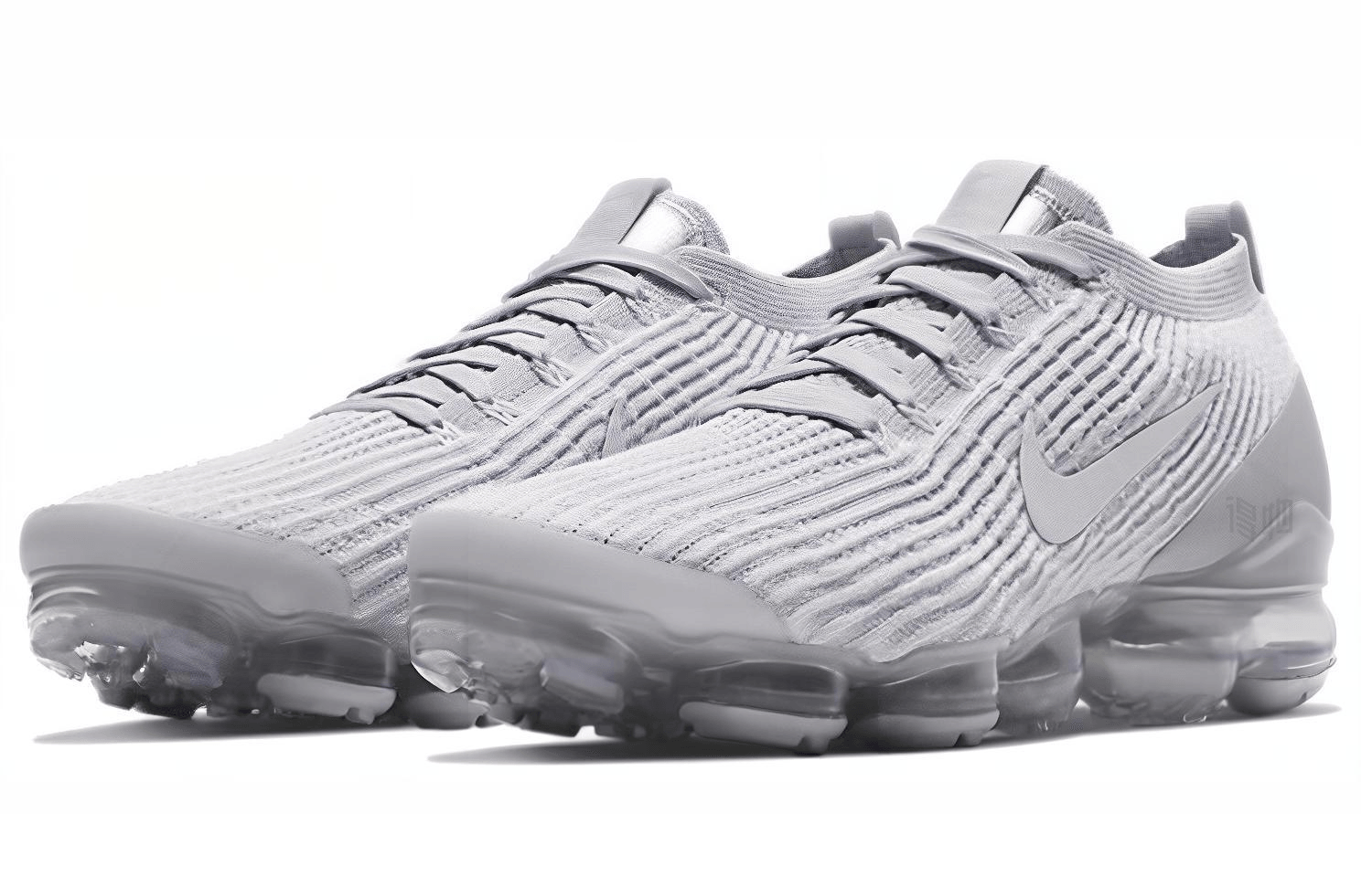 Nike VaporMax Flyknit 3.0 White Silver — фото 2