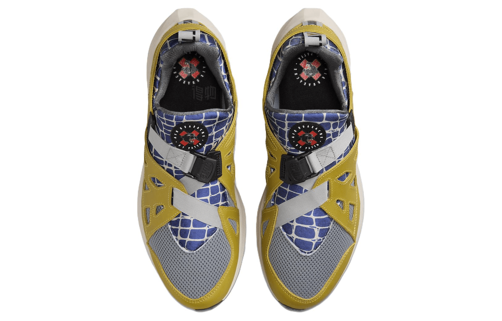 Nike Patta x Nike Air Huarache Yellow Blue — фото 3