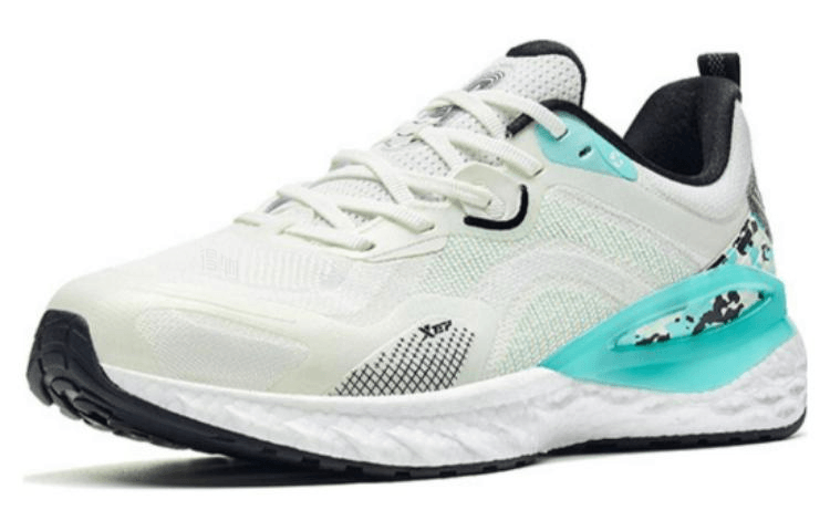 特步 Xtep Running Shoes White Black Green — фото 1