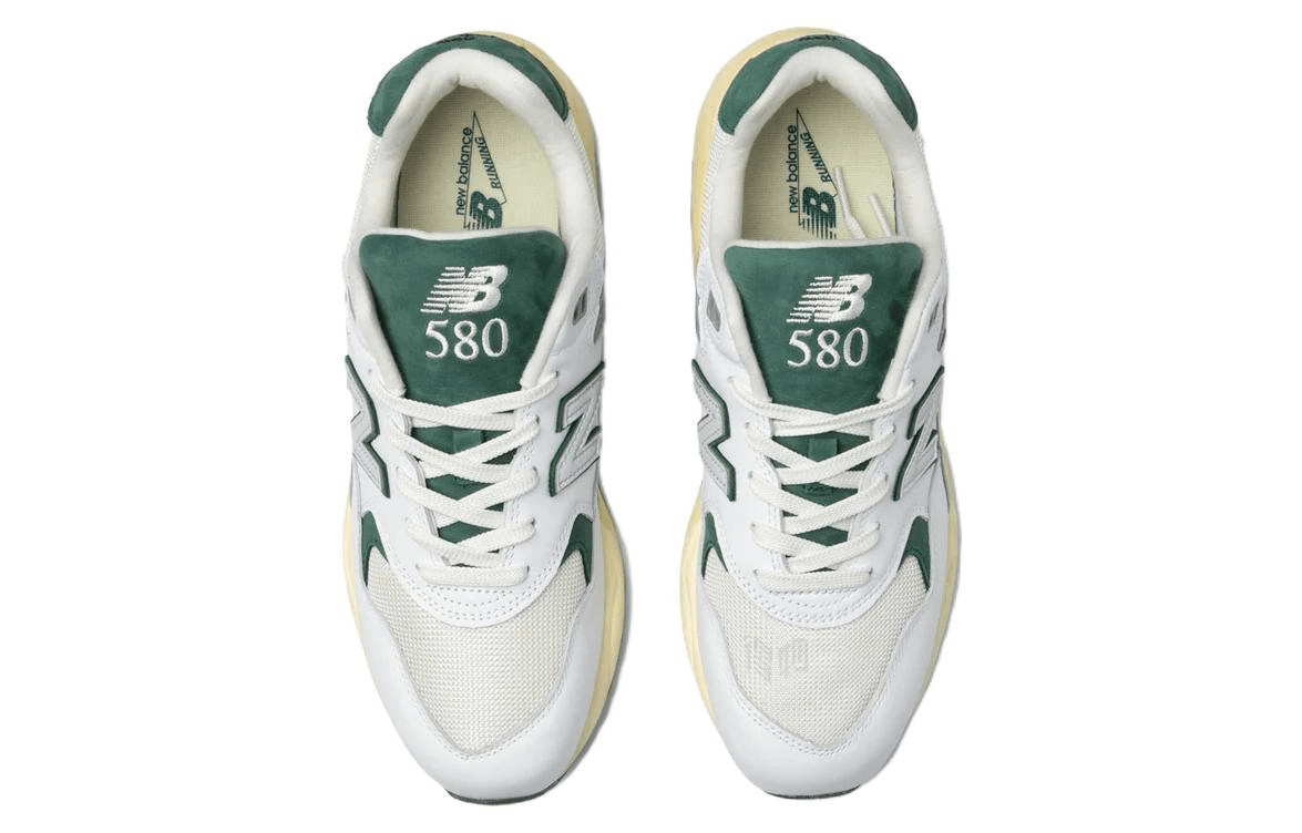 New Balance 580 White Green Yellow — фото 3