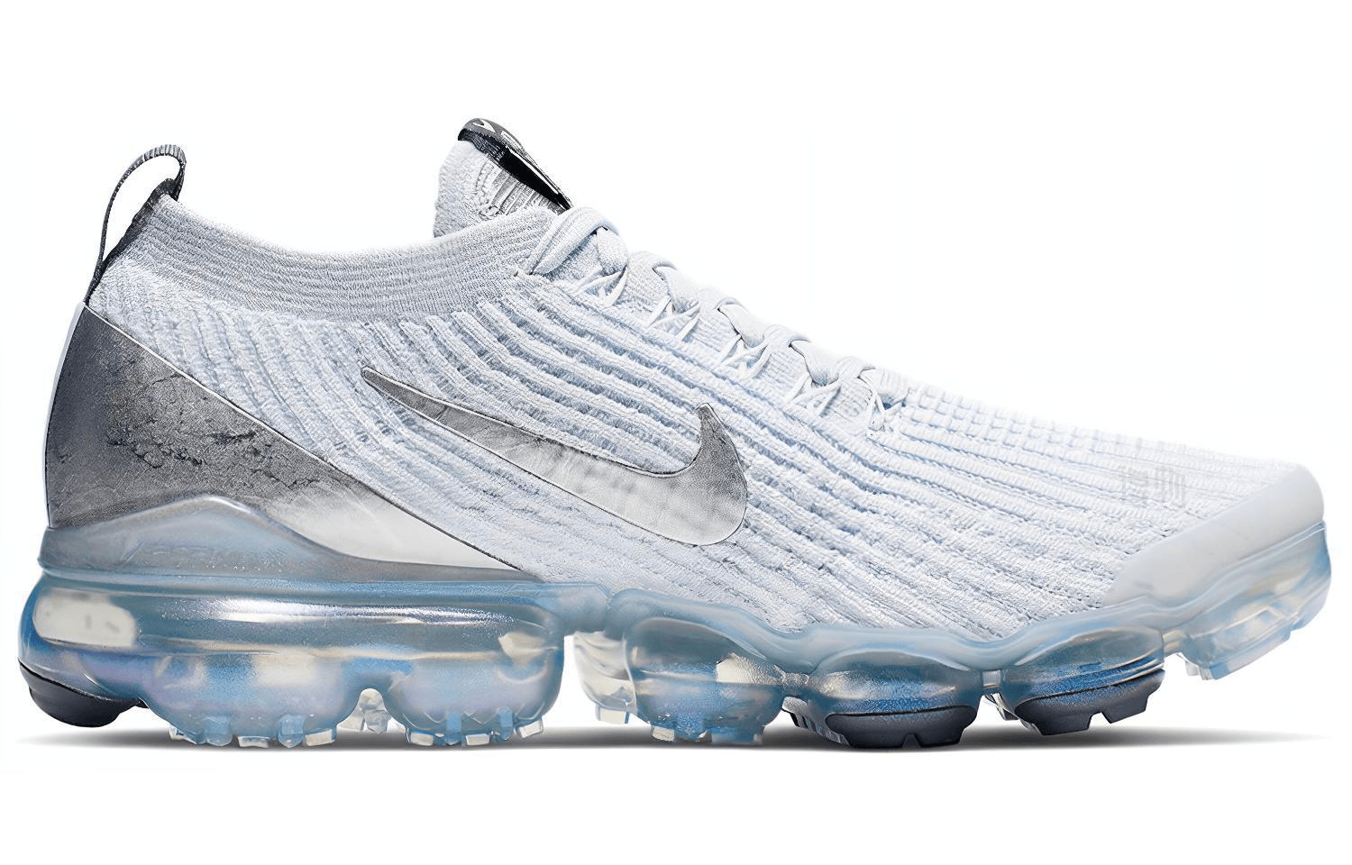 Nike VaporMax Flyknit 3.0 White Silver — фото 1