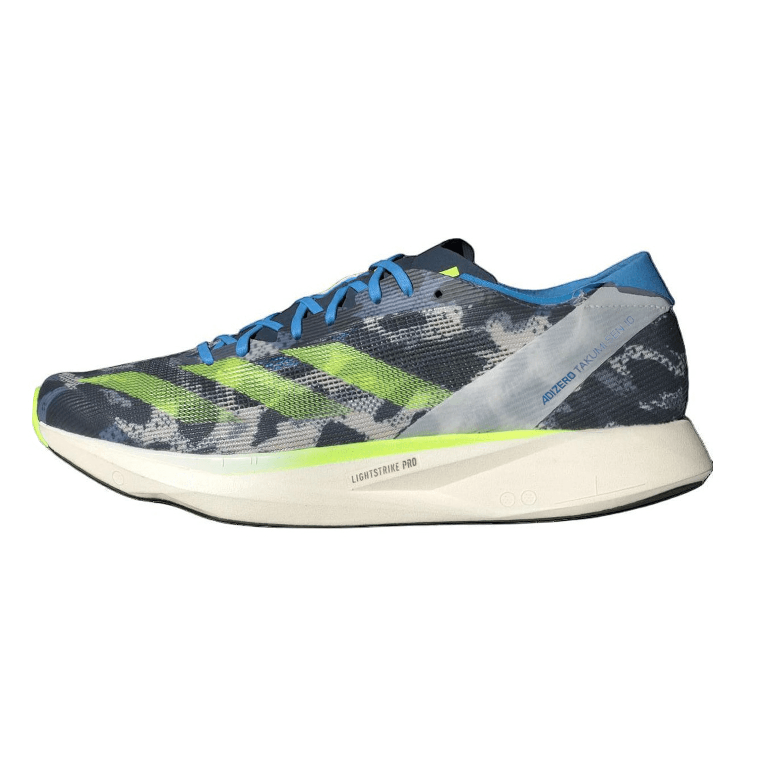 adidas Adizero Takumi Sen 10 White Blue Yellow