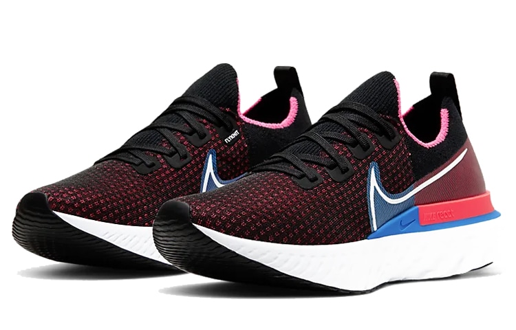 Nike React Infinity Run Flyknit 1 Black Red — фото 2