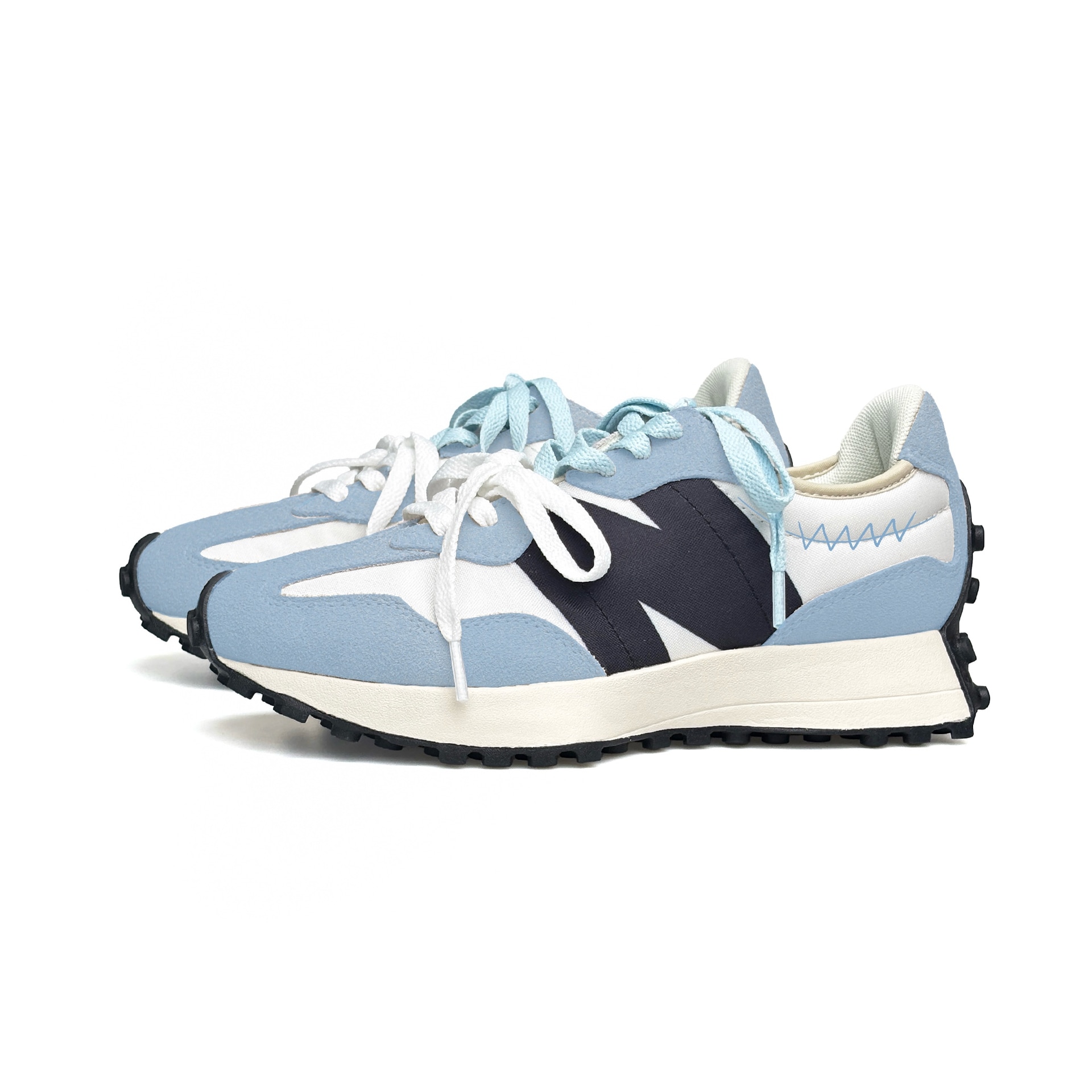 New Balance 327 White Blue — фото 2