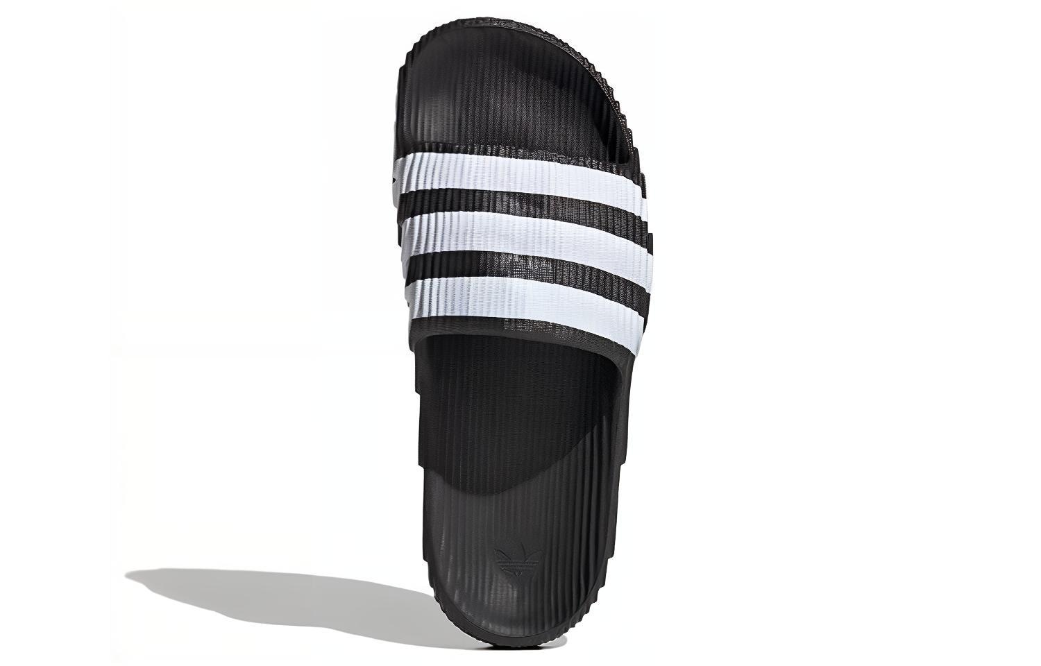 Adidas Adilette 22 Black White — фото 4