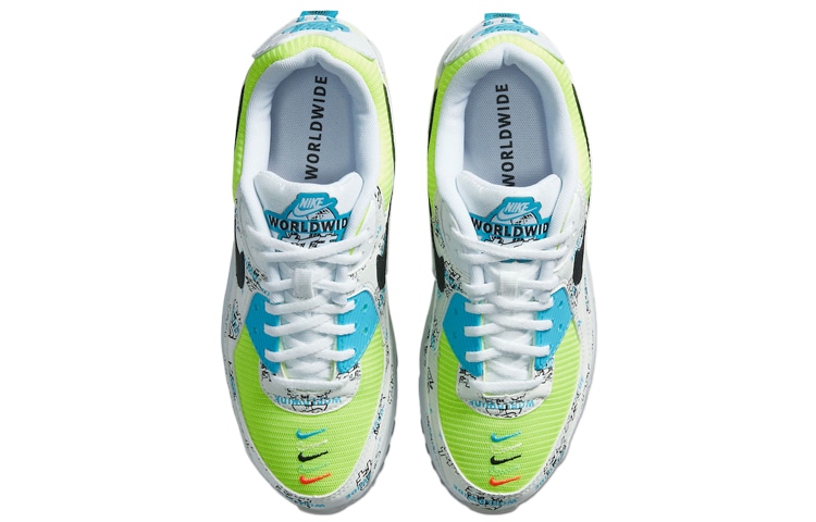 Nike Air Max 90 Worldwide Pack White Blue Yellow — фото 3